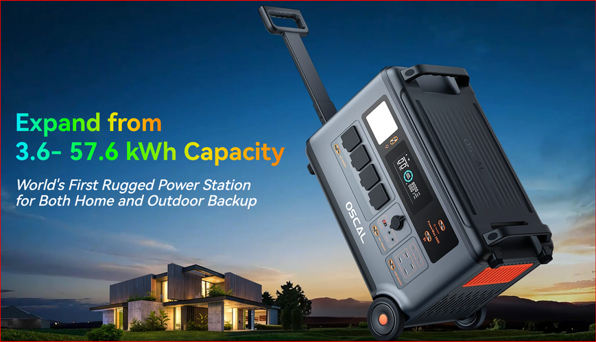 Зарядна станція Oscal PowerMax 3600 3600 Wh 3600 W LiFePO4 PowerMax 3600 фото